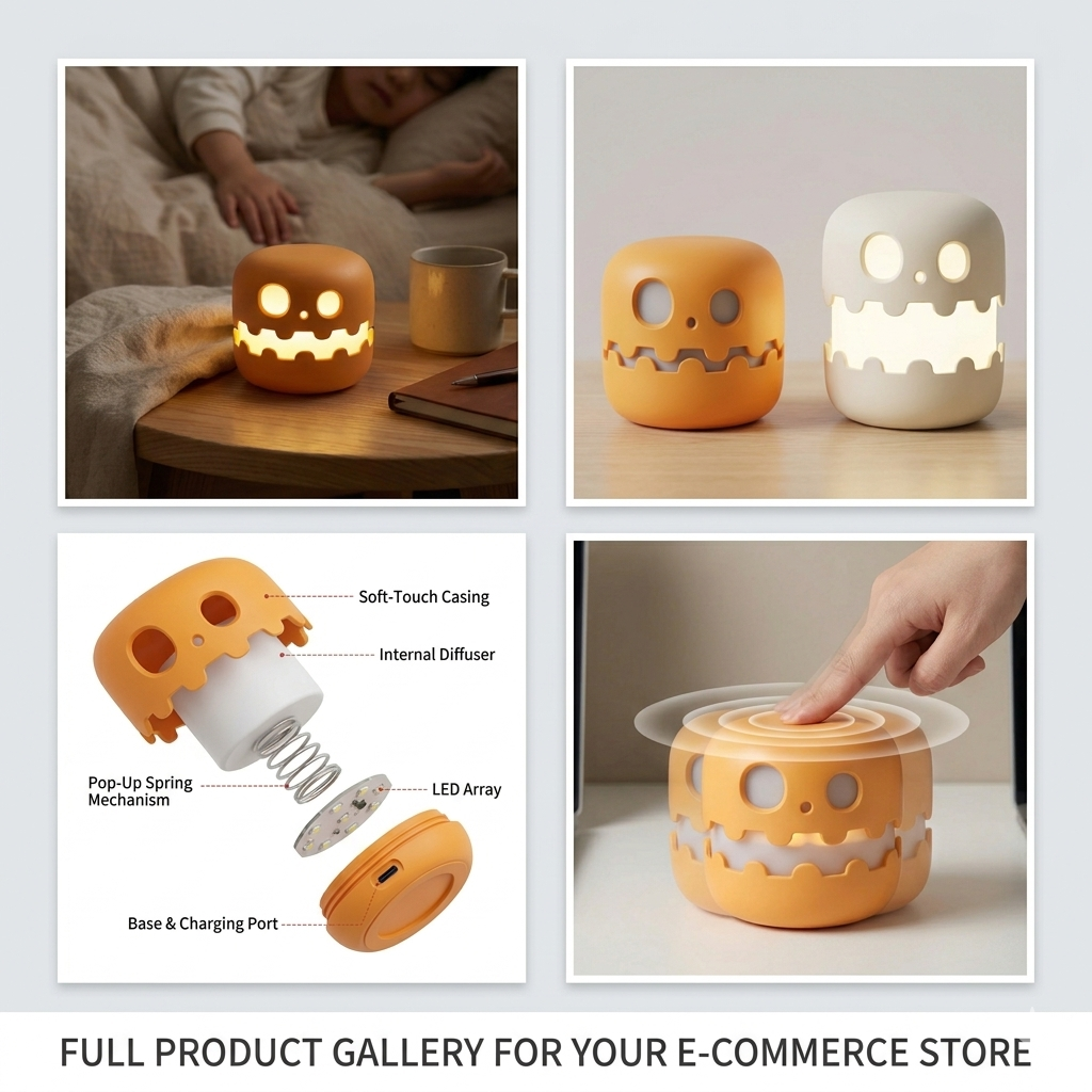 Glow-Buddy: The Interactive Pop-Up Silicone Nightlight